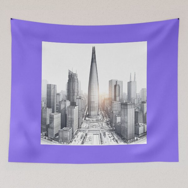 Item preview, Lotte World Tower Seoul 3D Sketch Series,   designed and sold by PaintMeWorld.