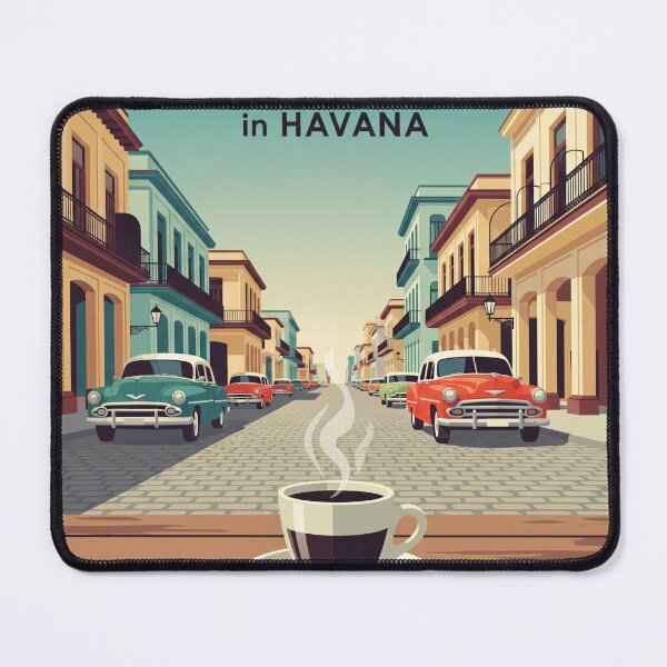 Item preview, Café Cubano in Havana – Colorful Retro Travel Art designed and sold by Qooler.