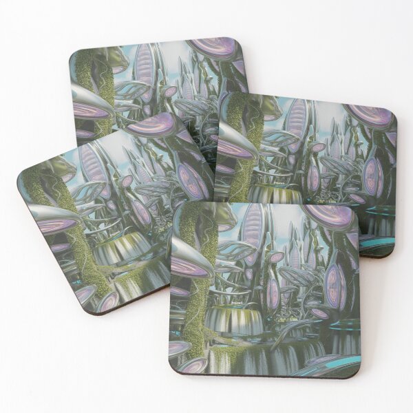Item preview,  "Bio-Engineered Futuristic City – Organic Sci-Fi Artwork" designed and sold by Fruzbt.
