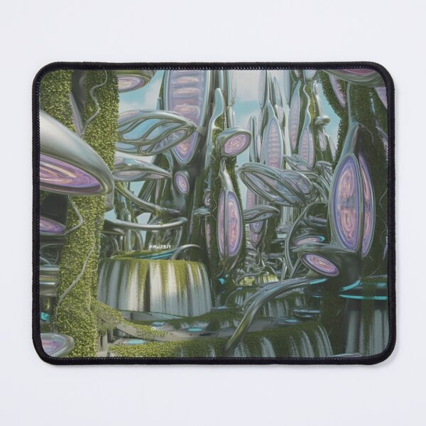 Item preview, "Bio-Engineered Futuristic City – Organic Sci-Fi Artwork" designed and sold by Fruzbt.