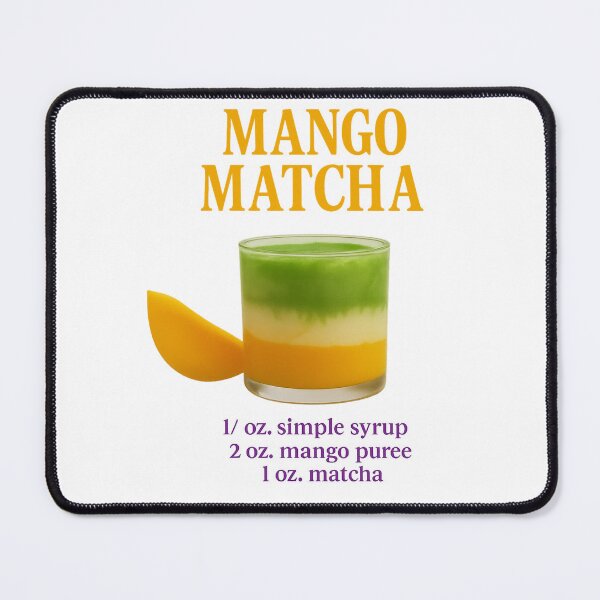 Item preview, Mango Matcha Latte Aesthetic Drink Recipe Vintage Style designed and sold by lucyjohnsn.