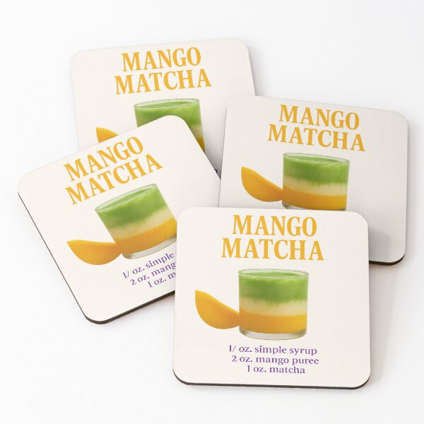 Item preview, Mango Matcha Latte Aesthetic Drink Recipe Vintage Style designed and sold by lucyjohnsn.