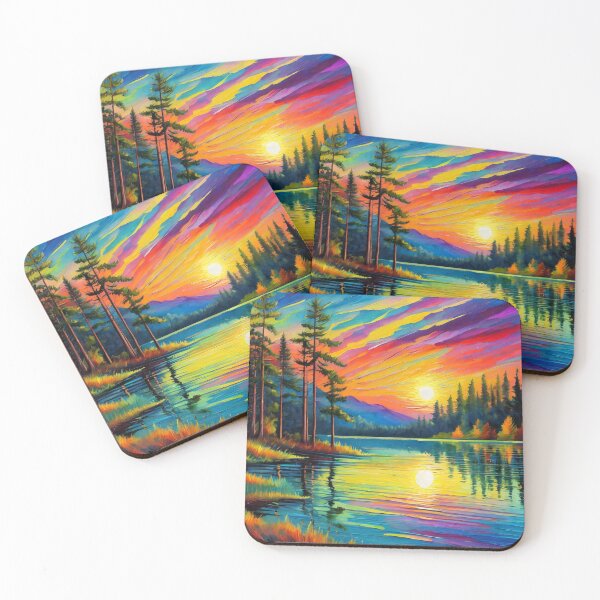 Item preview, Lake in the Mountains at Sunset designed and sold by Feral Confetti.