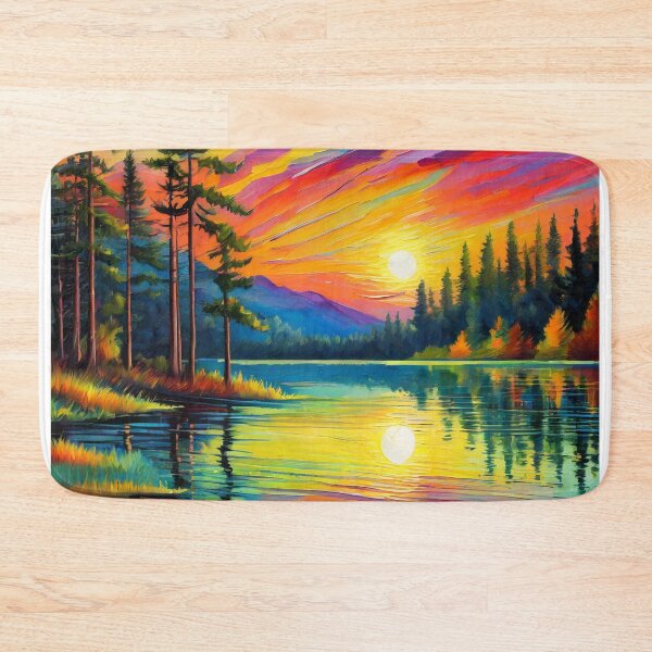 Item preview, Lake in the Mountains at Sunset designed and sold by Feral Confetti.
