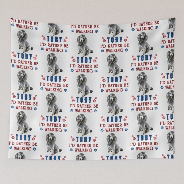 Item preview, I'd Rather Be Walking "Your Pet's Name Here" - Red, White, And Blue OR Your Color Choices designed and sold by livingjoyfully.