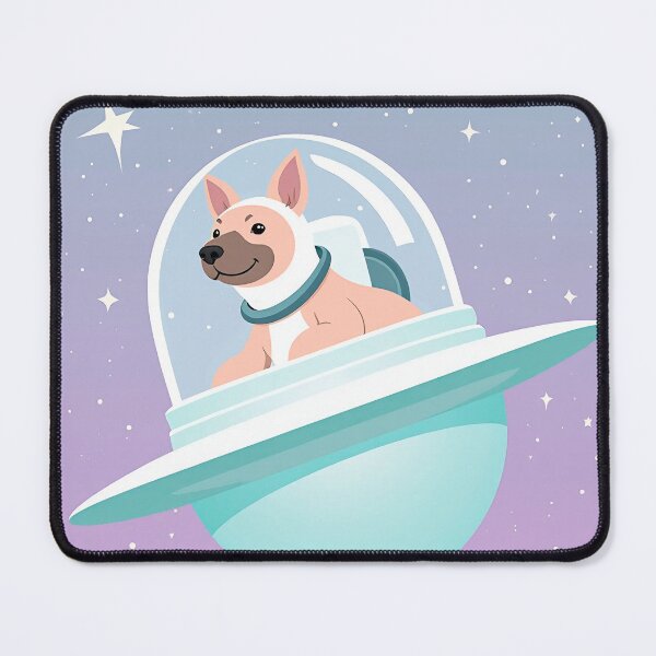 Item preview, Astronaut Dog in a UFO: "Space Fang" for Dog, Space, and Science Fiction Lovers designed and sold by Artegil89.