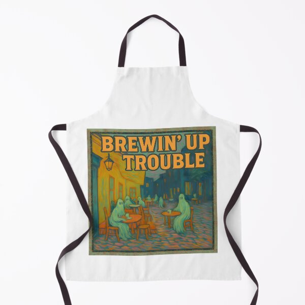 Item preview, Brewin Up Trouble Vintage Art Print - Spooky Ghost Cafe Scene Retro Halloween Design Gift designed and sold by AnnDesignStudio.