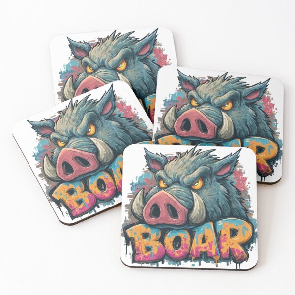 Item preview, Wild Boar – Graffiti Street Art Animal Design designed and sold by AlexLineArt.