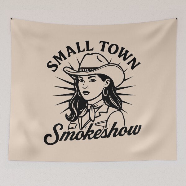 Item preview, SMALL TOWN SMOKESHOW - Vintage Country Western Southern Girl - Black designed and sold by Darling DeDe.