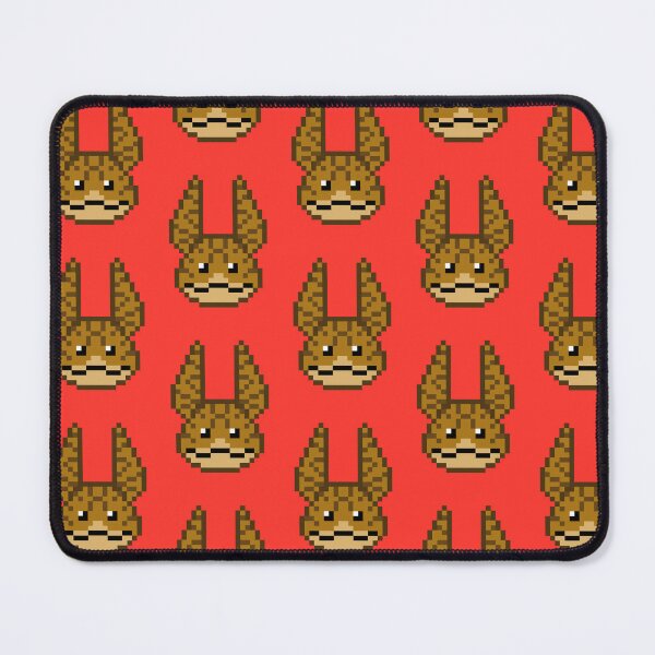 Item preview, Tooka-Loth cat pixel art (brown)- red background  designed and sold by DoodleSnake58.
