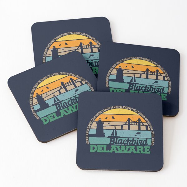 Item preview, Blackbird Delaware Retro Sunset Local Pride Logo  designed and sold by CRHPOD20.