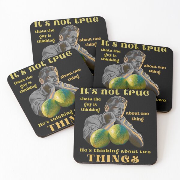 Item preview,  Two Things on His Mind. Funny Melon Humor Design. It’s not true that the guy is thinking about one thing, designed and sold by Creative-Sanc.