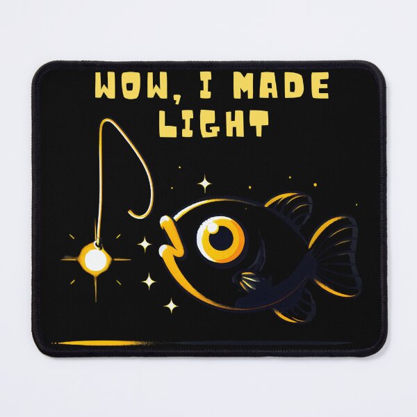 Item preview, Glowing Anglerfish Cartoon–Deep Sea Light designed and sold by Szpaku desart .