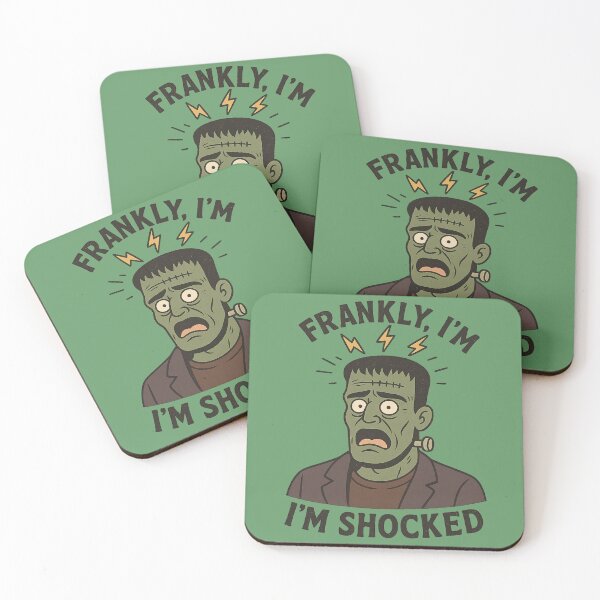 Item preview, Frankly, I’m Shocked – Funny Frankenstein Halloween Pun designed and sold by BloomKind.