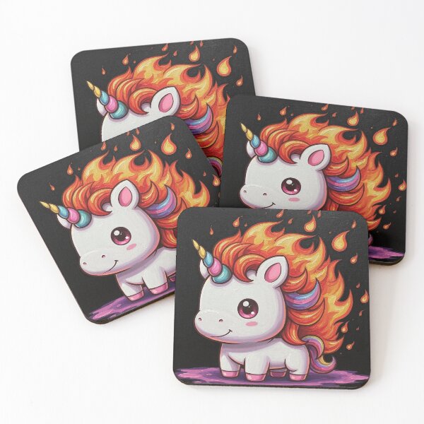 Item preview, Fire Chibi Unicorn designed and sold by LilithsDesires.