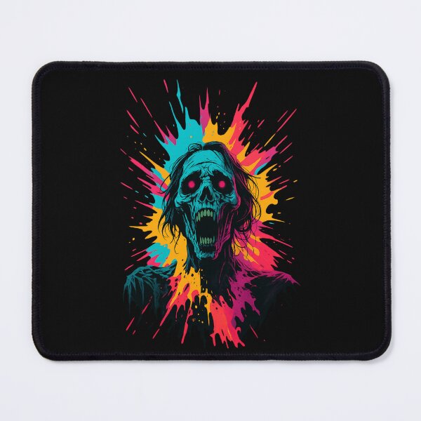 Item preview, Zombie Inferno – Neon Splatter Horror Skull designed and sold by Altered Array, LLC.