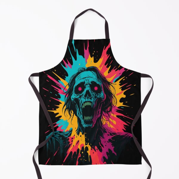 Item preview, Zombie Inferno – Neon Splatter Horror Skull designed and sold by Altered Array, LLC.