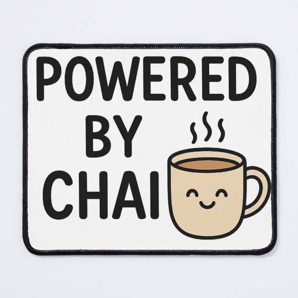 Item preview, Powered by Chai | Funny Relatable Quote Transparent PNG Design designed and sold by ✨ Daily Vibe Studio ✨.