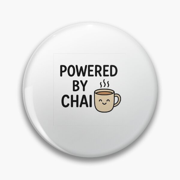 Item preview, Powered by Chai | Funny Relatable Quote Transparent PNG Design designed and sold by ✨ Daily Vibe Studio ✨.
