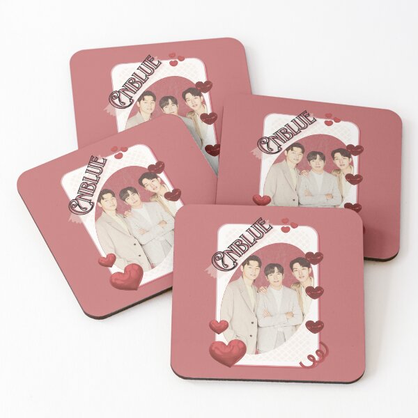 Item preview, CNBLUE Kpop Group Card Red Aesthetic Collage Design designed and sold by AJUNICE STUDIO.