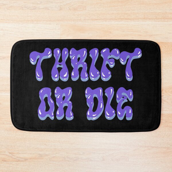 Item preview, “THRIFT OR DIE” Purple and Blue  designed and sold by Lydia.Create.