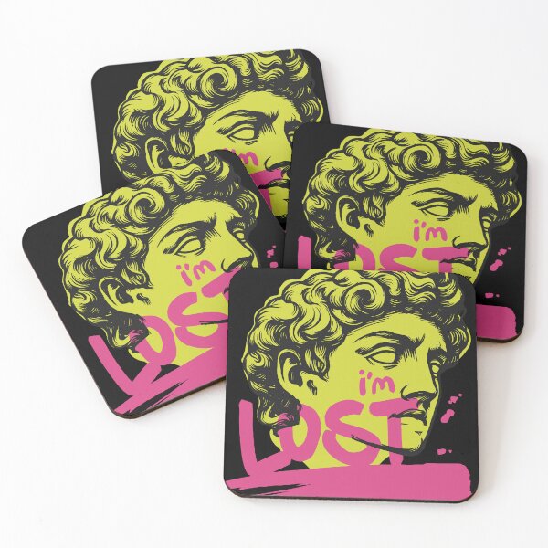 Item preview, Greek Statue Pop Art–Neon Classical Head Design designed and sold by EzekRenne.