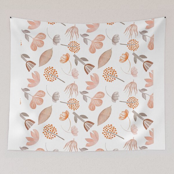 Item preview, Orange Floral Pattern designed and sold by Besoul Design.