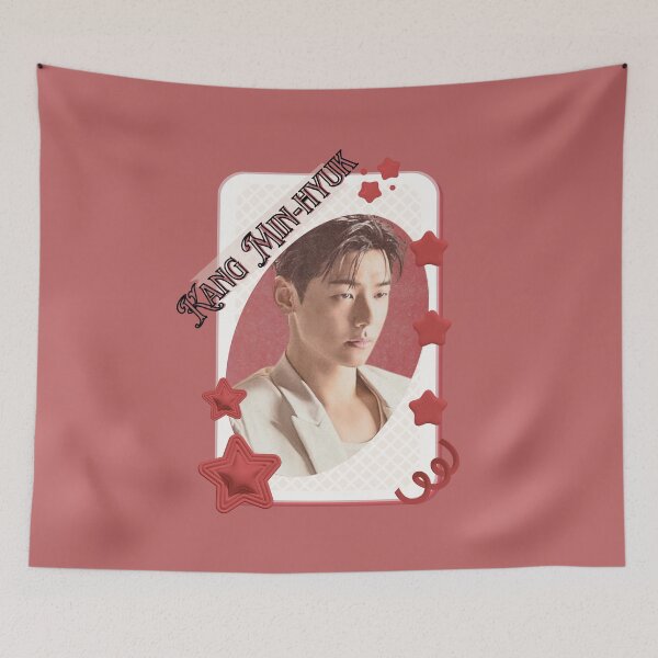 Item preview, Kang Min-hyuk CNBLUE Kpop Group Card Red Aesthetic Collage Design designed and sold by AJUNICE STUDIO.
