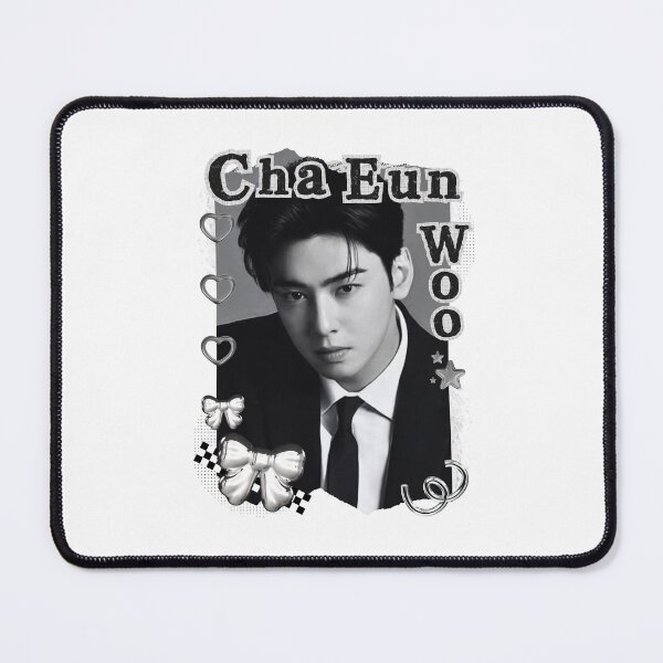 Item preview, Cha Eun-woo (차은우)  Korean Actor Black and White Collage Digital Art Portrait designed and sold by AJUNICE STUDIO.