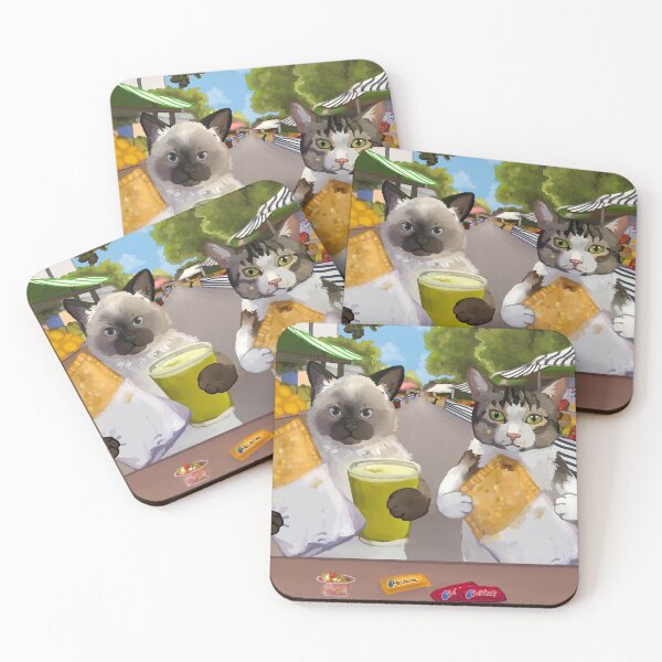 Item preview, pastel cats designed and sold by raposilda.