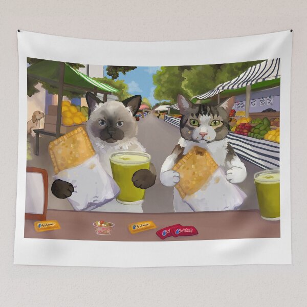 Item preview, pastel cats designed and sold by raposilda.