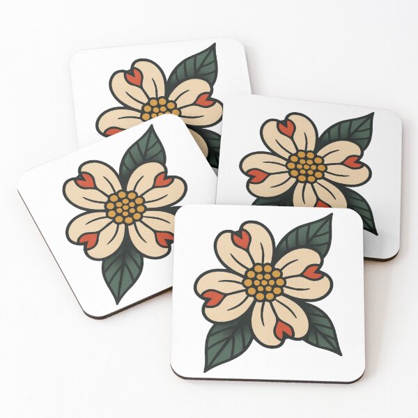 Item preview, Dogwood American Traditional Tattoo designed and sold by LiveOakVinyl.