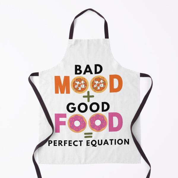 Item preview, Bad Mood + Good Food = Perfect Equation Design | Food Math Humor | Donut Pizza Comedy Art designed and sold by TialCorner.