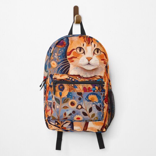 Item preview, Gustav Klimt Cat in Blossoming Flower Garden designed and sold by Vicky Brago-Mitchell®.