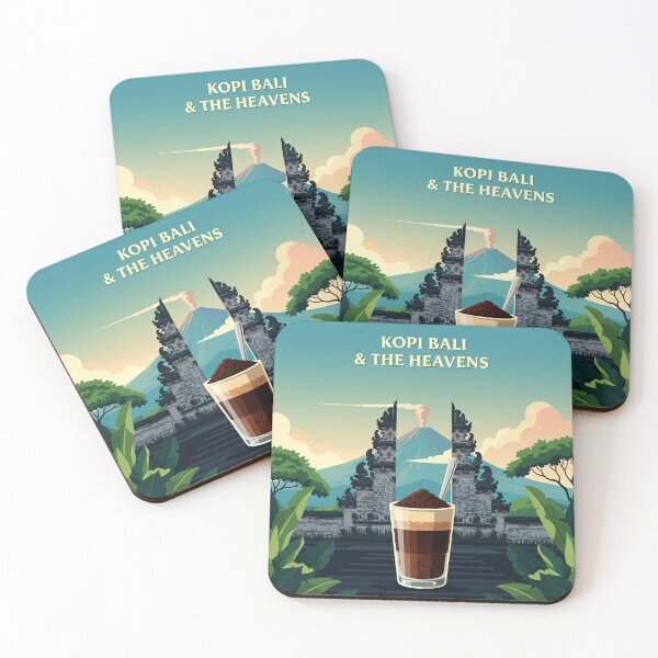 Item preview, Kopi Bali in The Heavens – Dreamy Retro TravelArt designed and sold by Qooler.