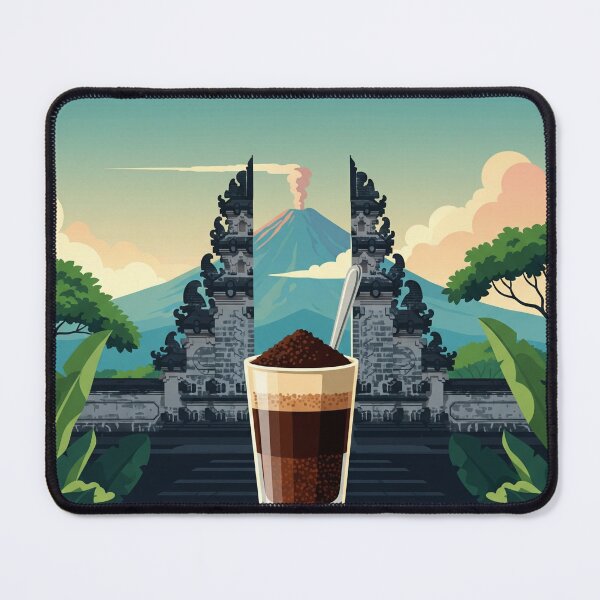 Item preview, Kopi Bali in The Heavens – Dreamy Retro TravelArt designed and sold by Qooler.