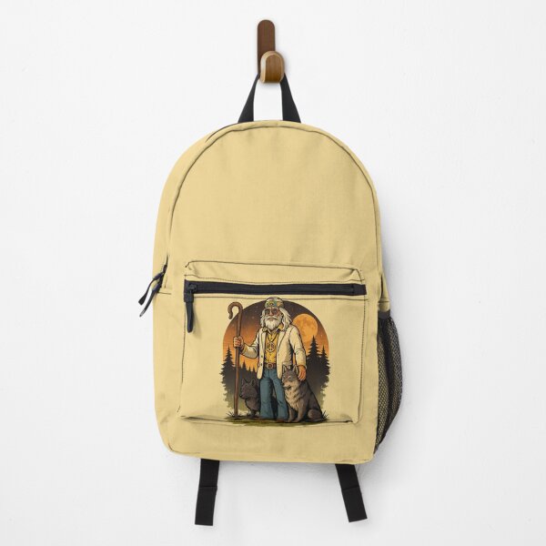 Item preview, Elderly White Hippie Wolf Shepherd – Mystical Funny Retro Design designed and sold by Lunaria Arts.