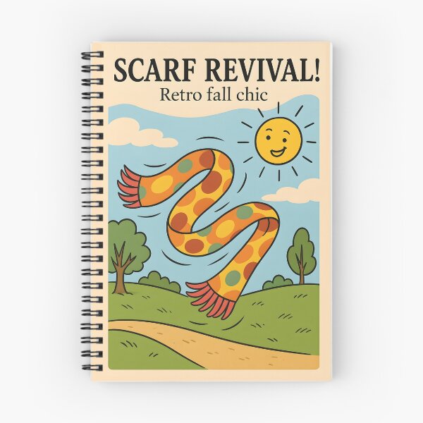 Item preview, Scarf Revival – Retro Fall Chic Design designed and sold by stoneyme store.