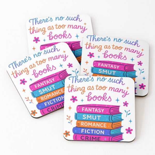 Item preview, Colorful Book Lover Design – “There’s No Such Thing As Too Many Books” Quote for Readers & Bibliophiles designed and sold by GemBob Creations.