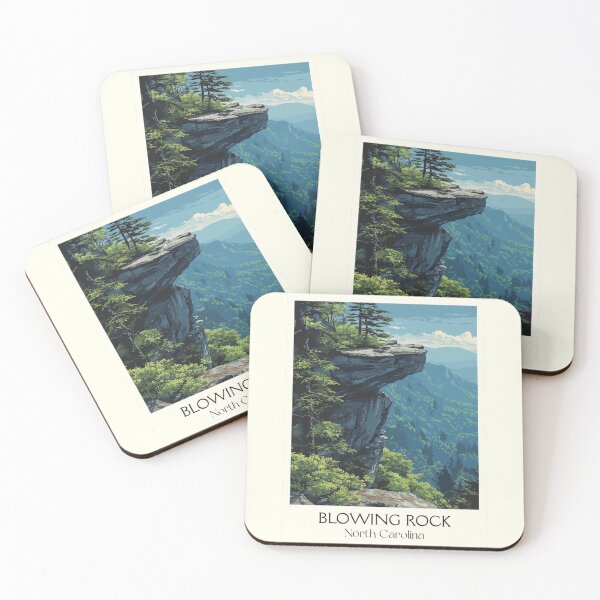Item preview, Blowing Rock North Carolina Retro Travel Art | Blue Ridge Parkway Overlook designed and sold by TuncGK.