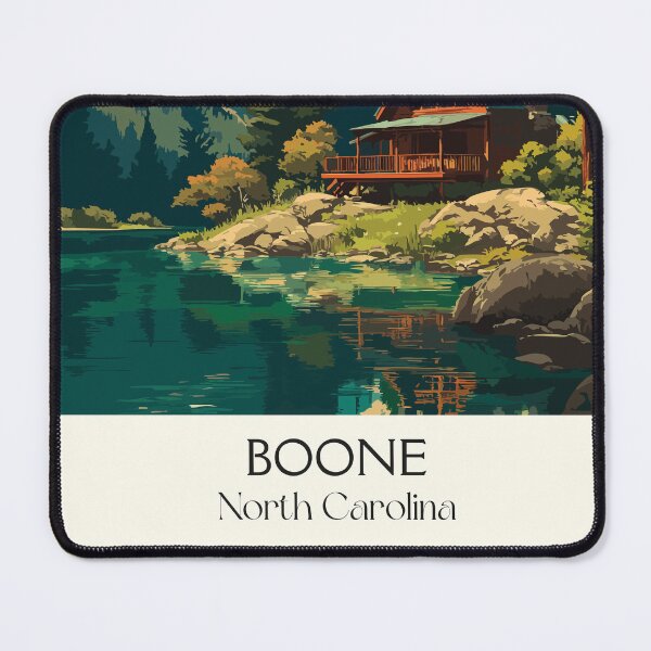 Item preview, Boone North Carolina Vintage Travel Art | Appalachian Mountain Cabin designed and sold by TuncGK.