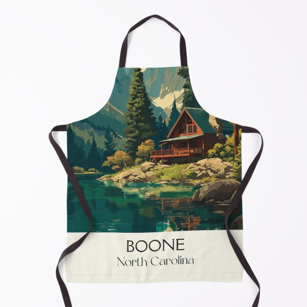 Item preview, Boone North Carolina Vintage Travel Art | Appalachian Mountain Cabin designed and sold by TuncGK.