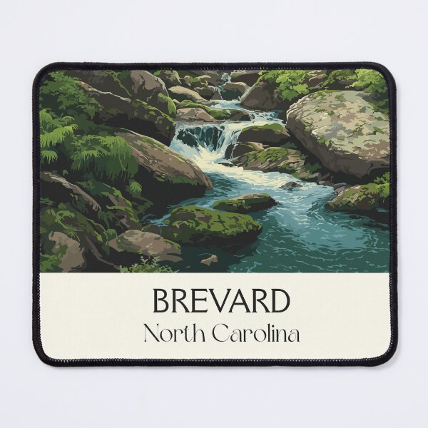 Item preview, Brevard North Carolina Retro Travel Art | Land of Waterfalls Illustration designed and sold by TuncGK.