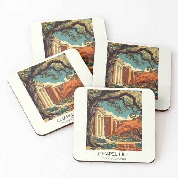 Item preview, Chapel Hill North Carolina Vintage Travel Art | Historic College Campus designed and sold by TuncGK.