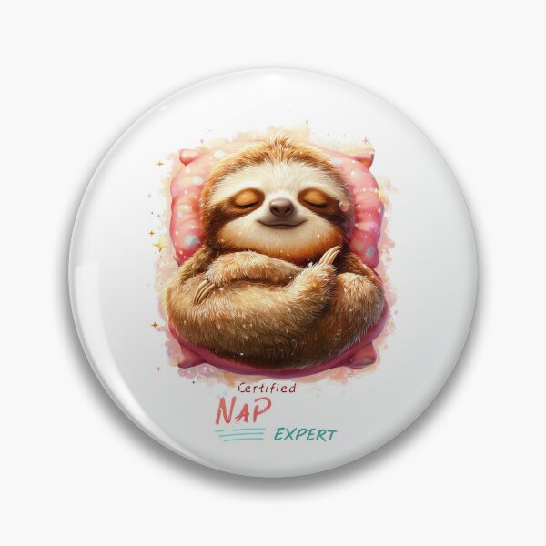 Item preview, Certified Nap Expert – Cute Sleeping Sloth designed and sold by VisionaryVeils.