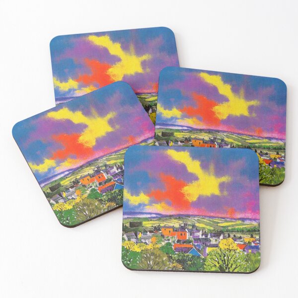 Item preview,  Totnes from Harpers Hill2（watercolour + AI) designed and sold by artsmeow.