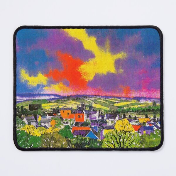 Item preview, Totnes from Harpers Hill2(watercolour + AI) designed and sold by artsmeow.