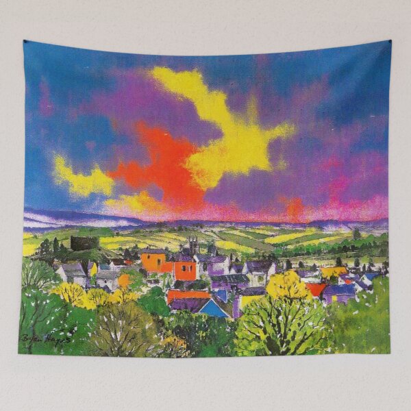 Item preview,  Totnes from Harpers Hill2（watercolour + AI) designed and sold by artsmeow.