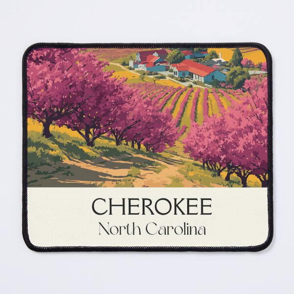 Item preview, Cherokee North Carolina Vintage Travel Art | Smoky Mountains Spring designed and sold by TuncGK.
