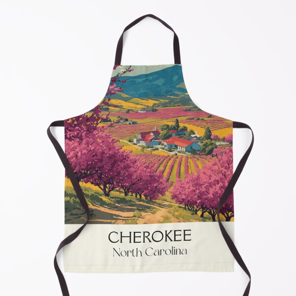 Item preview, Cherokee North Carolina Vintage Travel Art | Smoky Mountains Spring designed and sold by TuncGK.